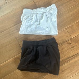 Two Lululemon Hotty Hot shorts - size 2
